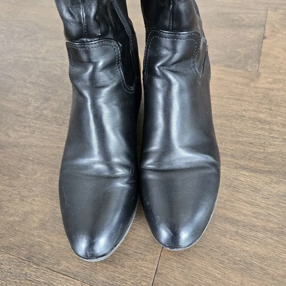 Marc Fisher Knee Black Boot Womens Size 9